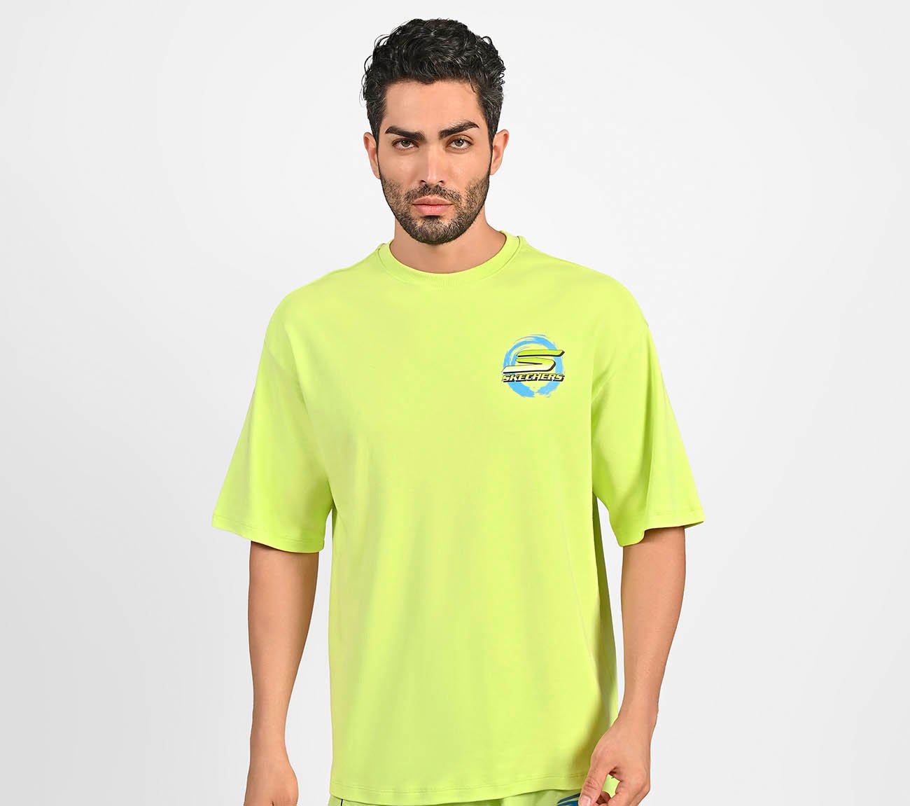 PICKLEBALL OVERSIZE T-SHIRT, LIME Apparel Lateral View