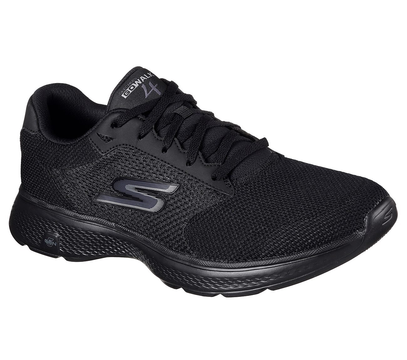 GO WALK 4, BBLACK Footwear Lateral View