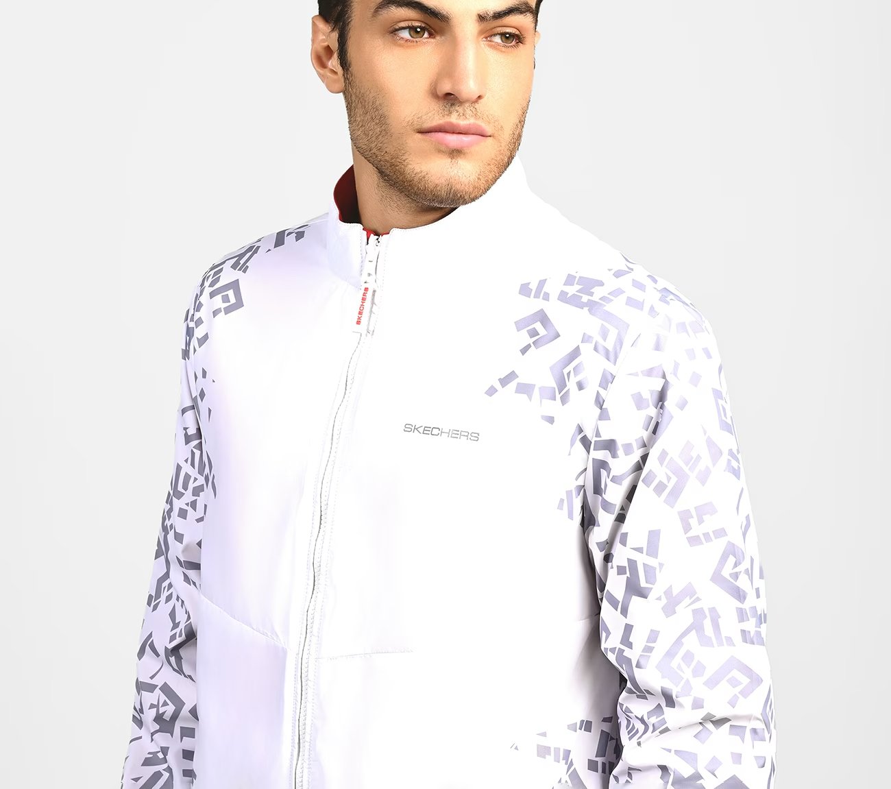 SL ASYMM SLEEVE JACKET, WWWHITE Apparel Right View