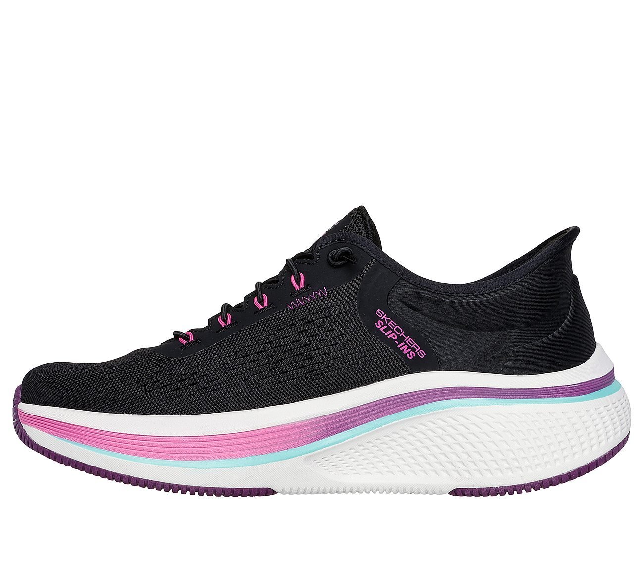 GO RUN ELEVATE 2.0 - BANYAN, BLACK/PINK Footwear Left View