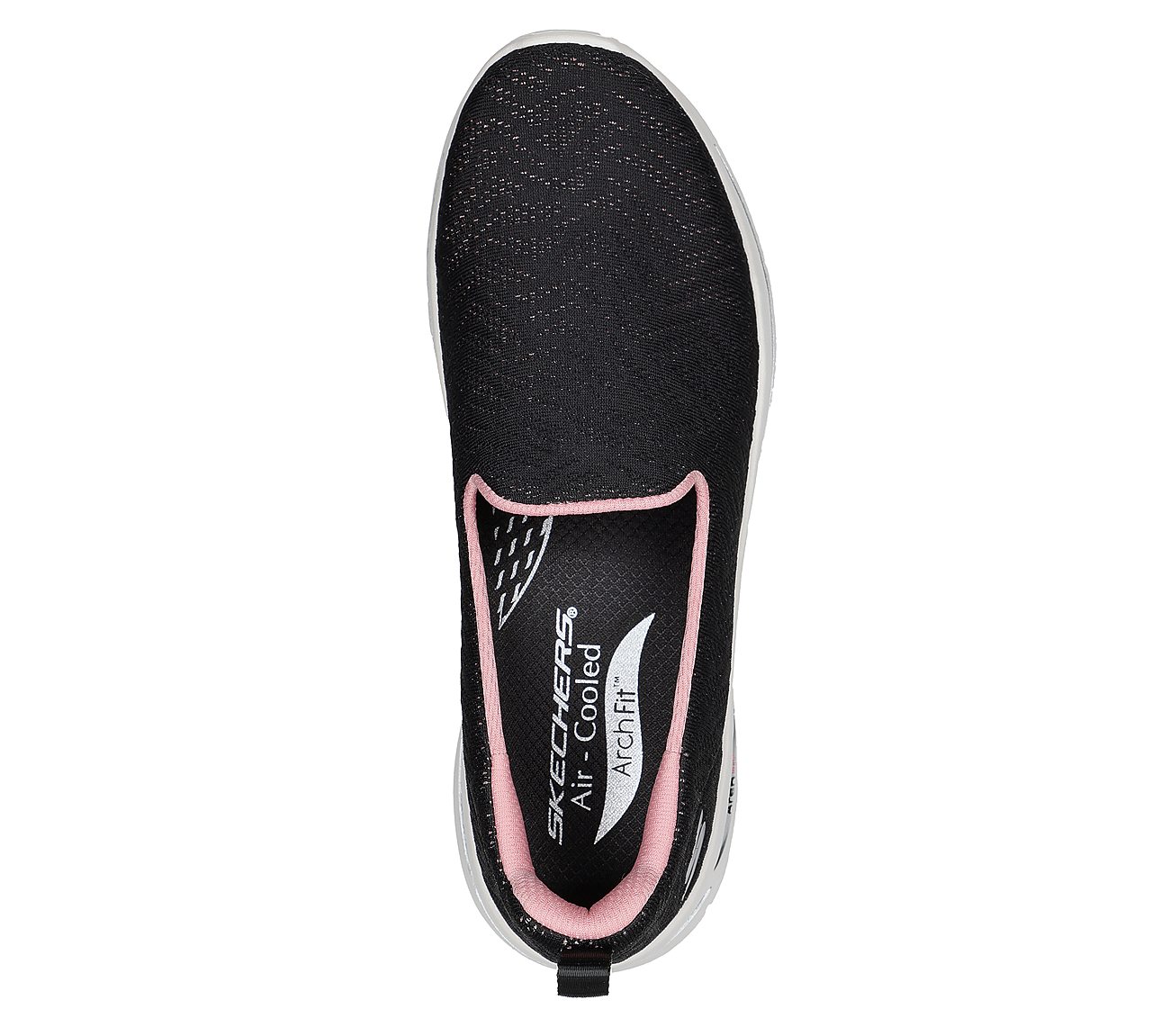 GO WALK ARCH FIT - OCEAN REEF, BLACK/PINK Footwear Top View