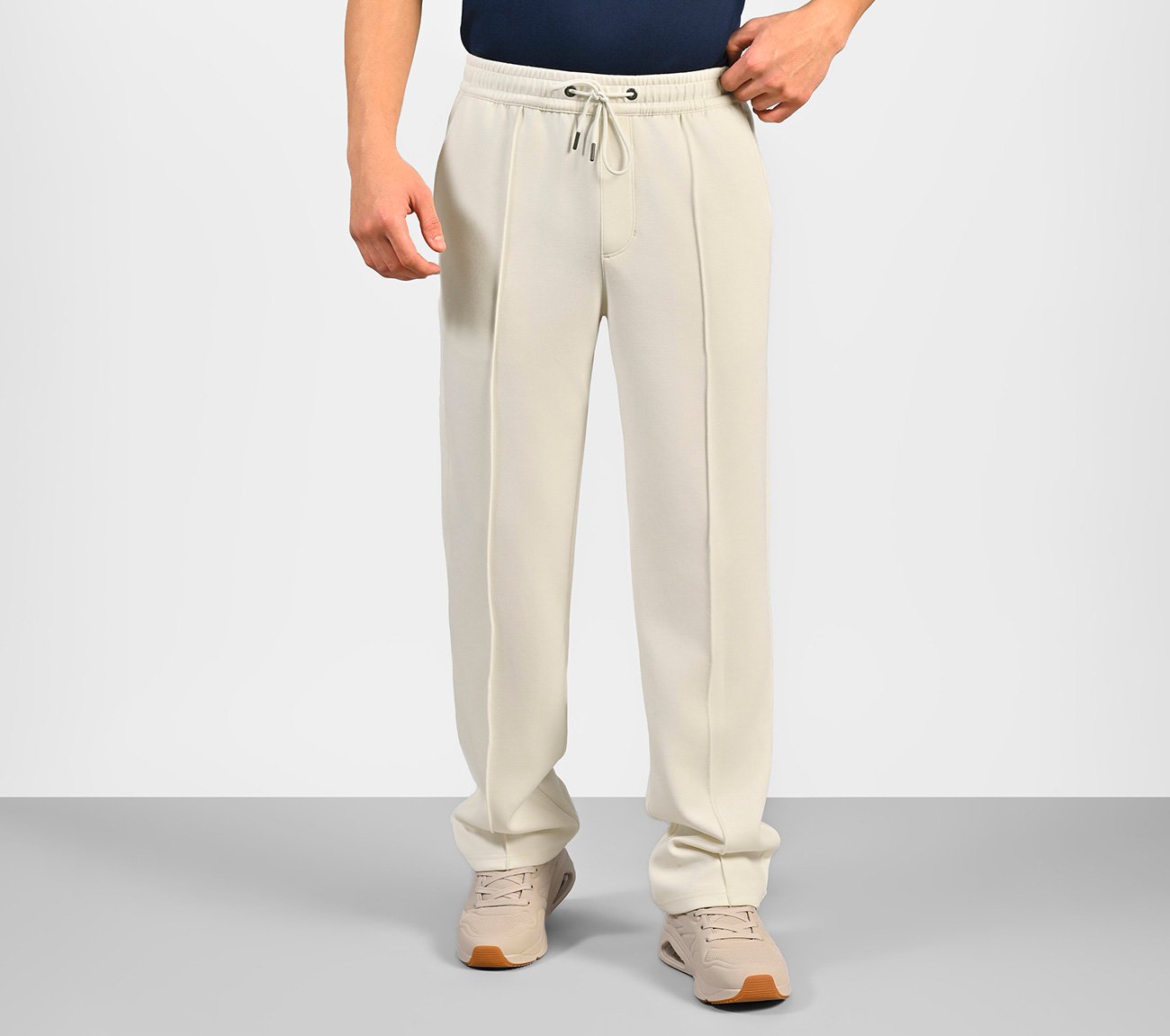 PERFORMANCE TRACK PANT, NATURAL/GREY Apparel Lateral View