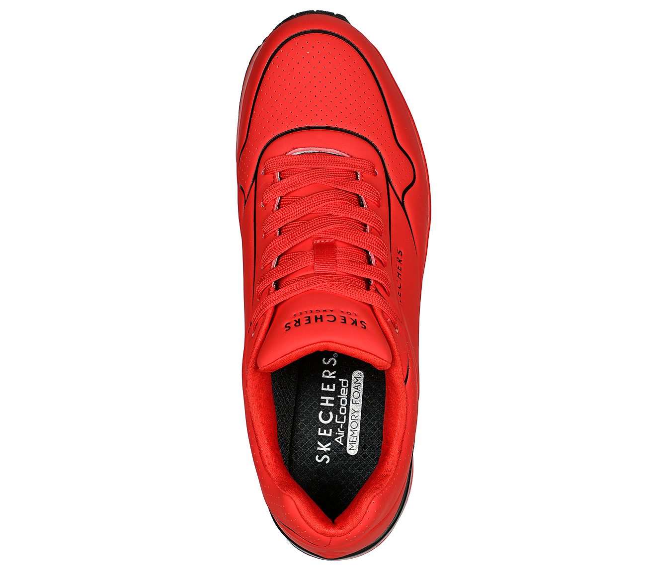 UNO - STAND ON AIR, RED/BLACK Footwear Top View