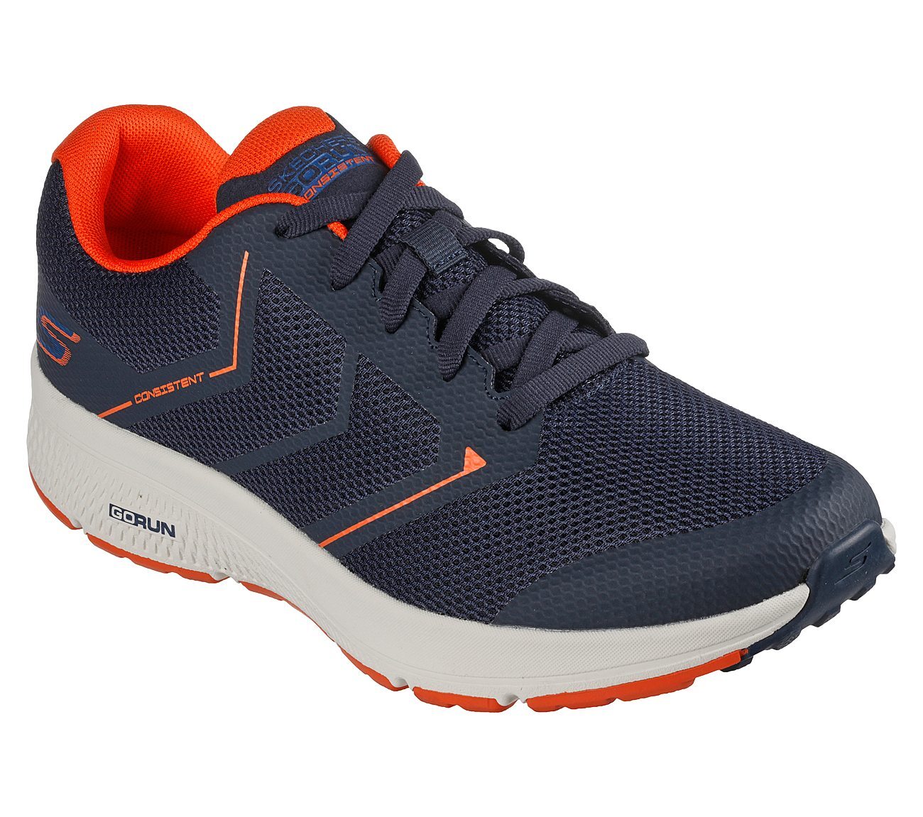 Skechers Performance GO RUN CONSISTENT LACE UP - Neutral running shoes -  navy/pink/dark blue 