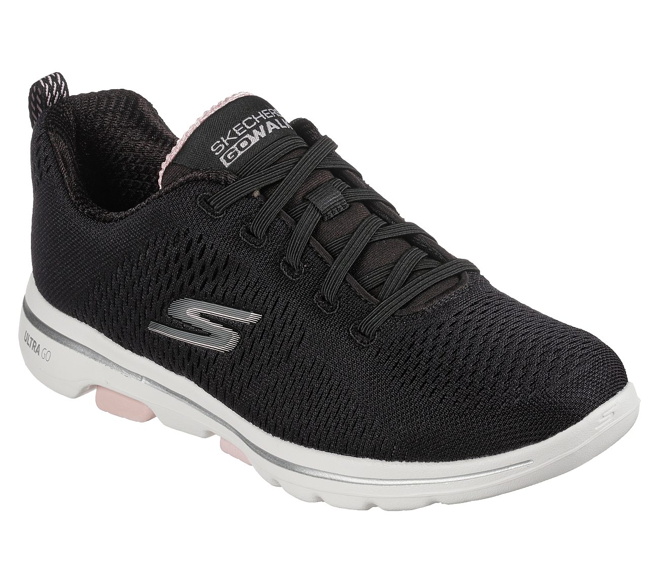 GO WALK 5 - LAKE VIEWS, BLACK/LIGHT PINK Footwear Right View