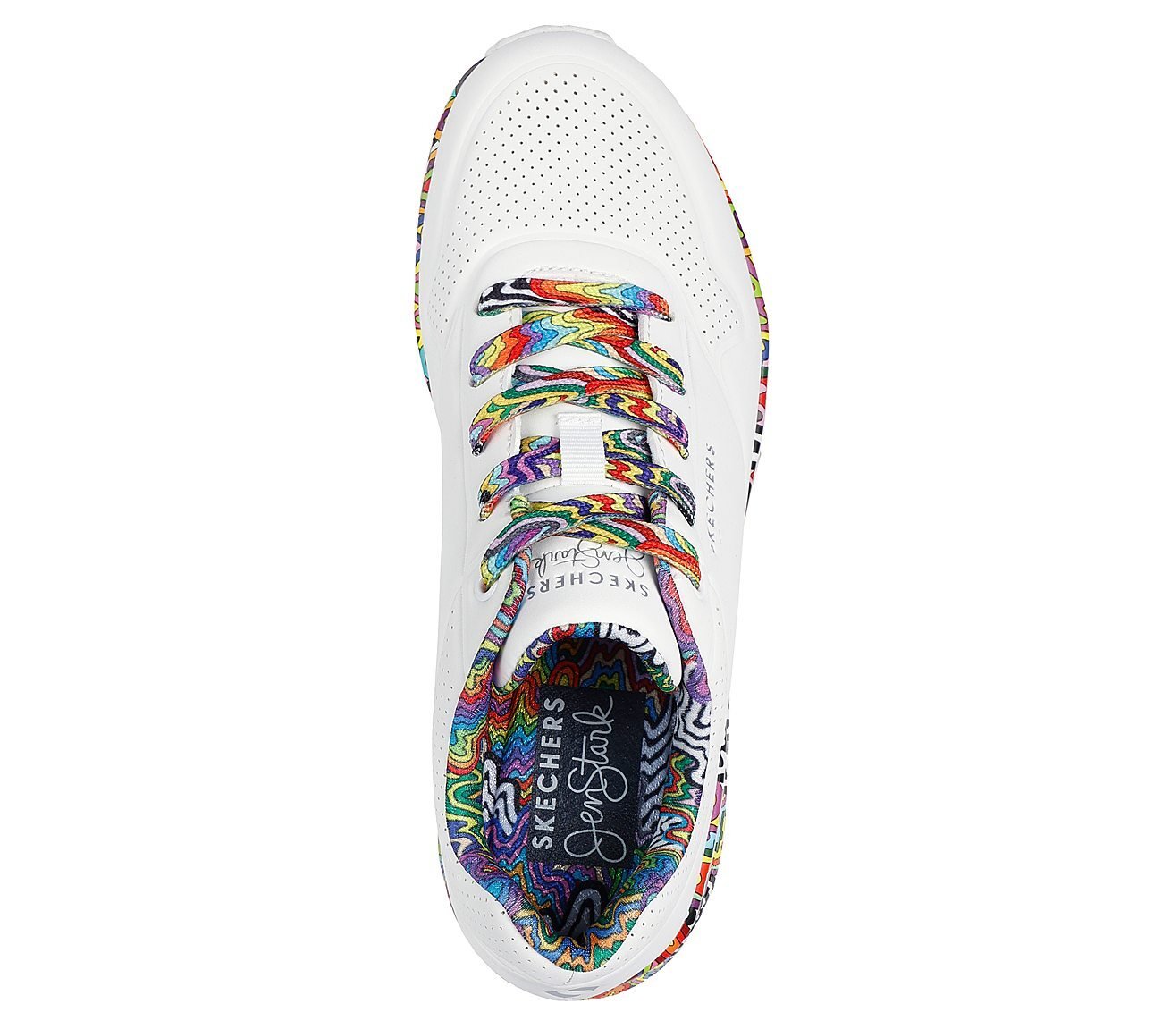 UNO - MINI DRIP, WHITE/MULTI Footwear Top View