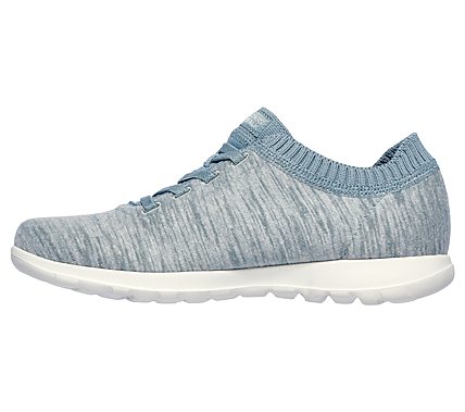 GO WALK LITE - FLORET, BLUE Footwear Left View