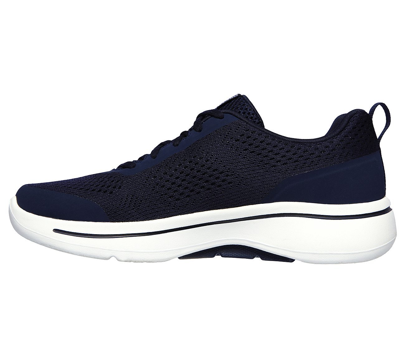 Skechers Navy Go Walk Arch Fit Motion Breez Womens Lace Up Shoes ...