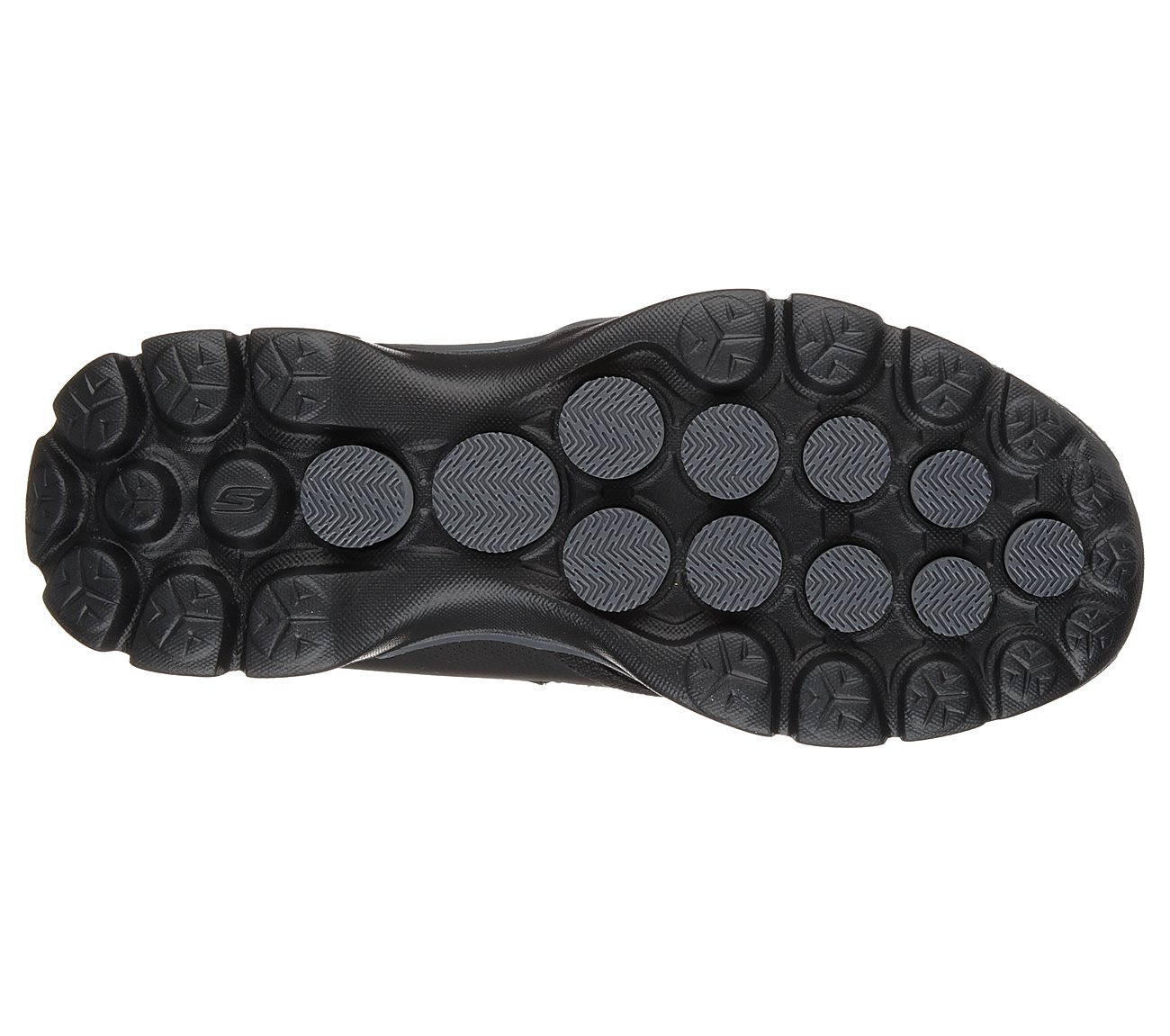 GO WALK 3 - ACCOMPLISH, BBLACK Footwear Bottom View