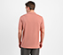 MENS CORE POLO, BLK/PINK/ORANGE