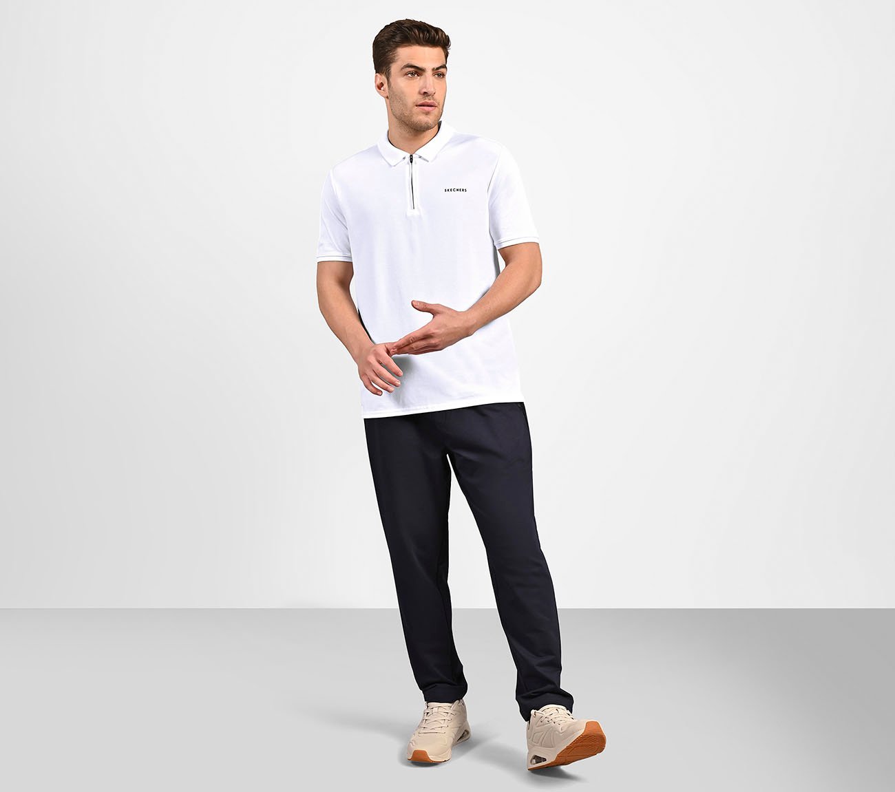 CONTRAST TIPPING POLO, WHITE Apparel Right View