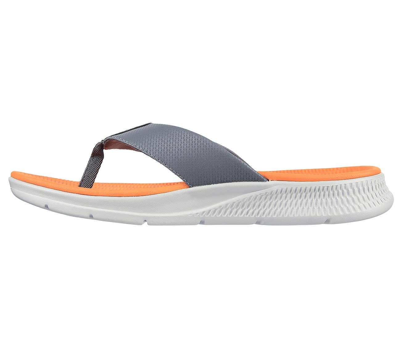 Skechers Grey/Orange Go Consistent Sandal Synthwav Mens Slip On - Style ...