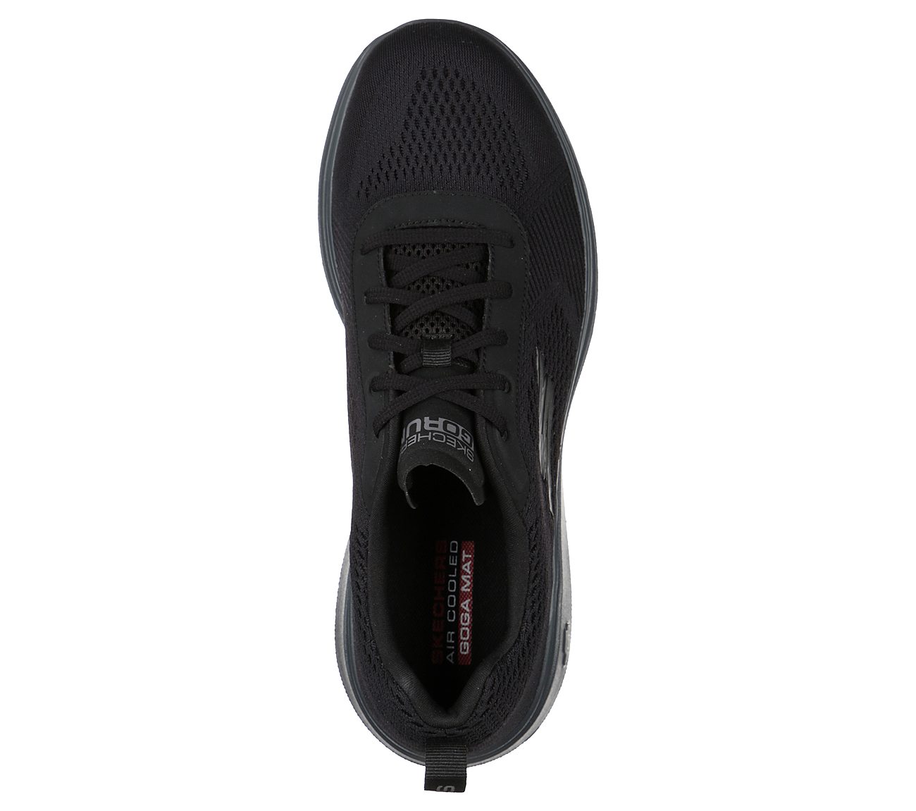 GO RUN FAST-QUAKE, BLACK/CHARCOAL Footwear Top View