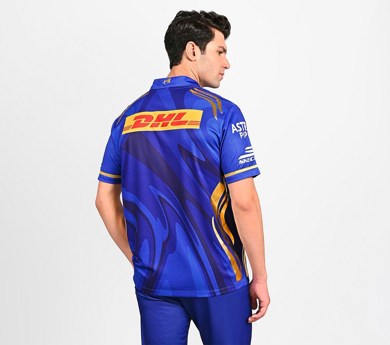 MUMBAI INDIANS: IPL REPLICA JERSEY 2025, ROYAL/NAVY/LIME Apparel Left View