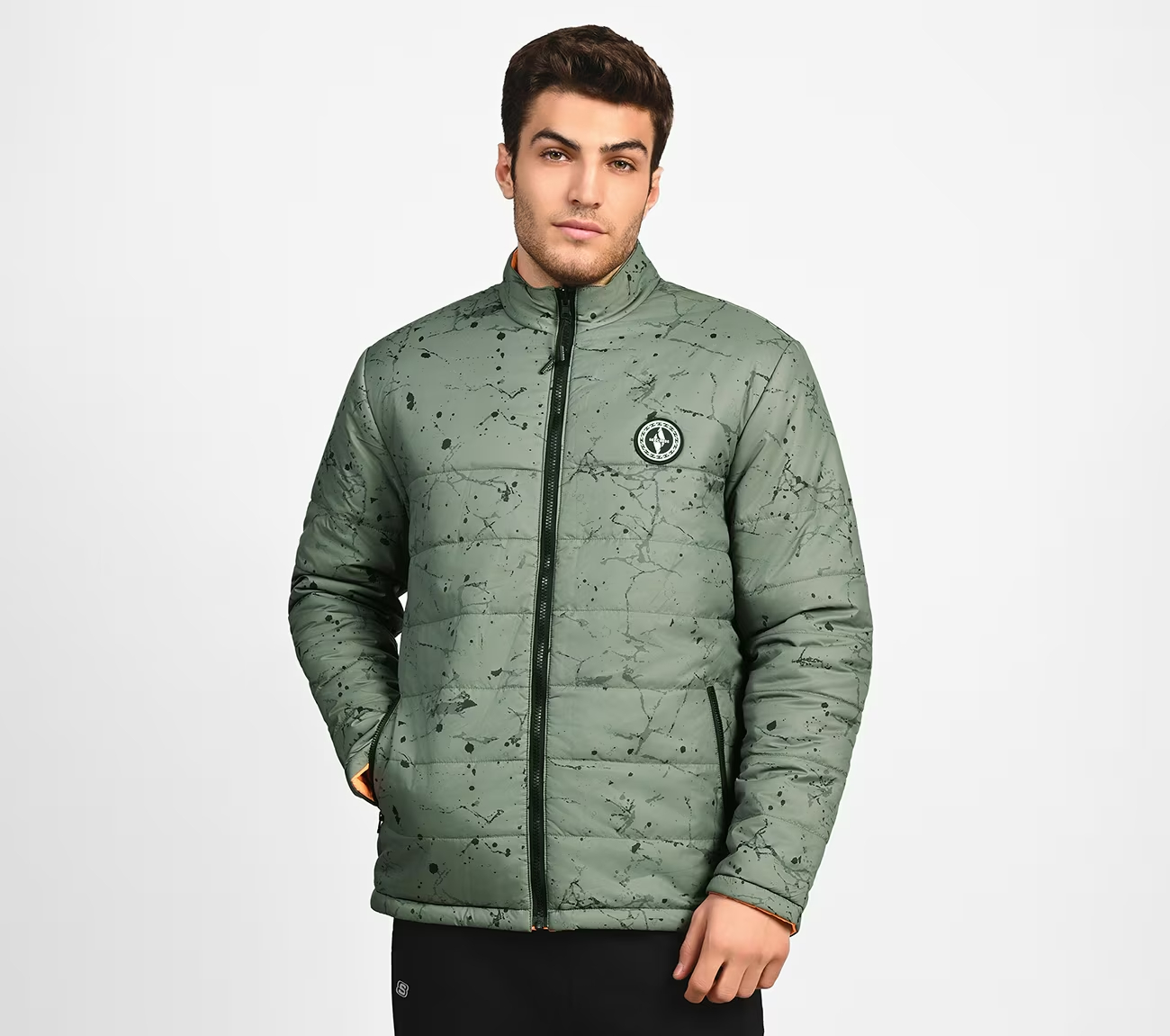 OASIS SPLATTER PUFFER, WWHITE/GREEN Apparel Lateral View