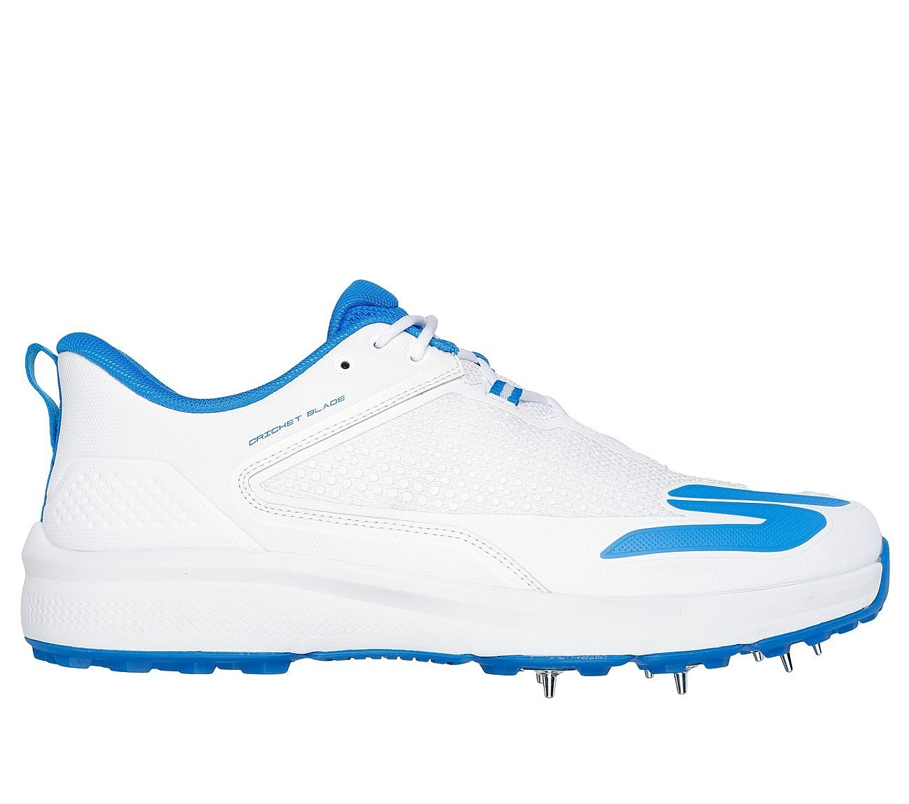 CRICKET BLADE, WHITE/LT.BLUE Footwear Lateral View