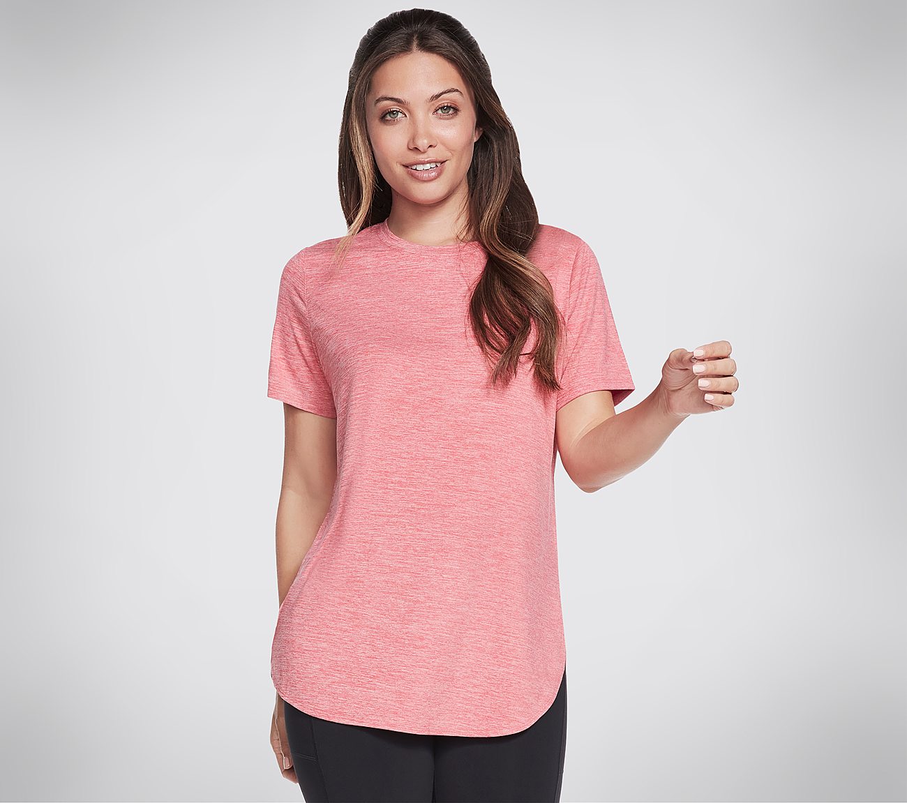 GODRI SWIFT TUNIC T-SHIRT, RED/PINK Apparels Lateral View