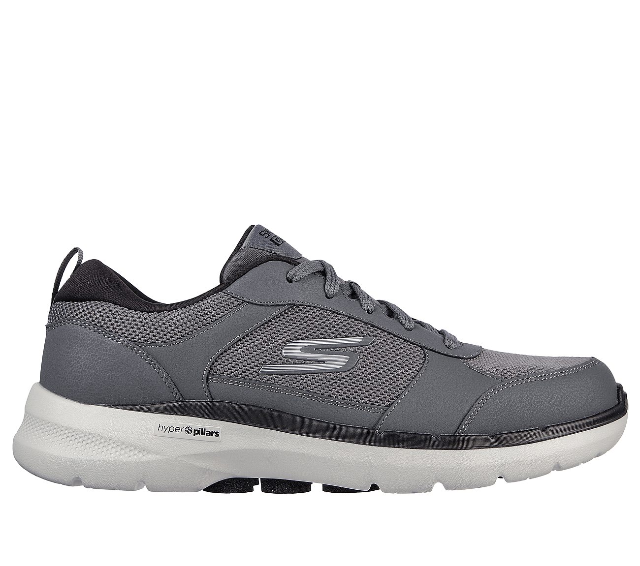 Skechers Charcoal/Black Go Walk Compete Mens Lace Up Shoes Style ID:  216203 India