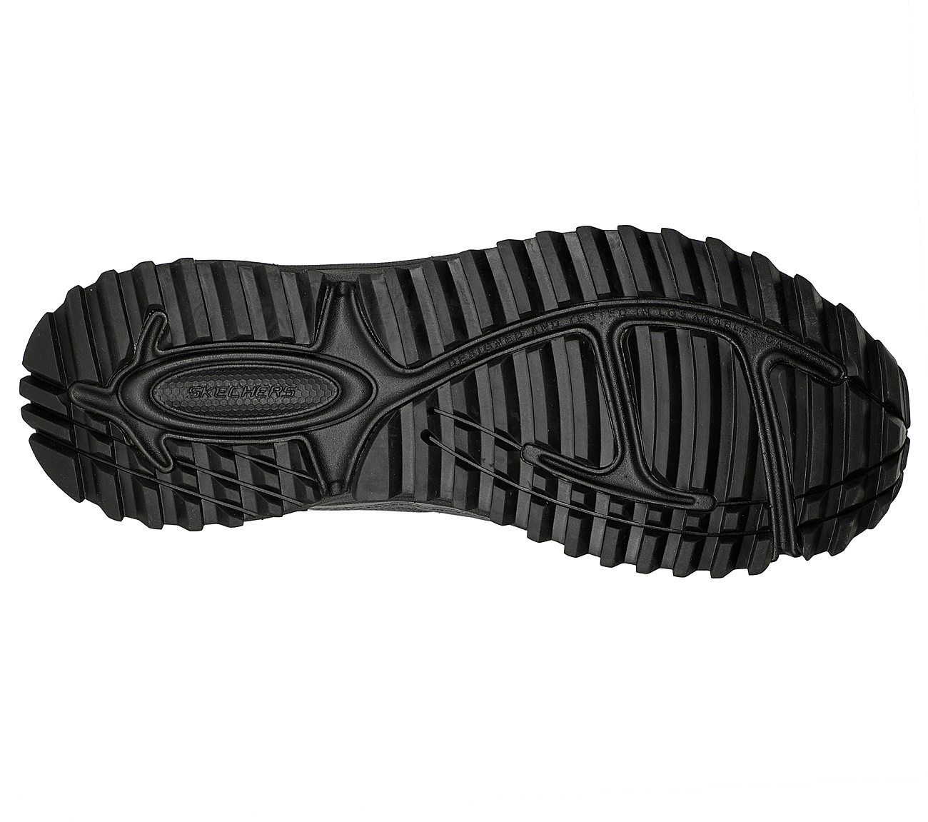 SKECHERS BIONIC TRAIL - FLASH, GGREY/BLACK Footwear Bottom View