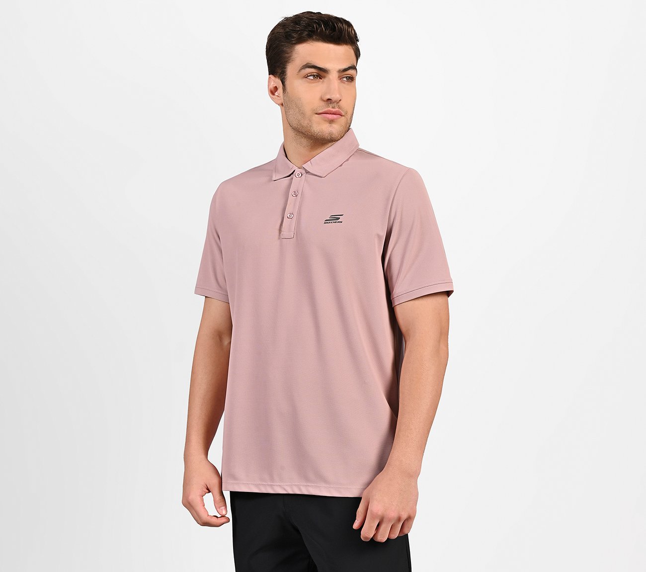 SKECHERS ESSENTIAL POLO, HOT PINK/GRAY Apparel Bottom View