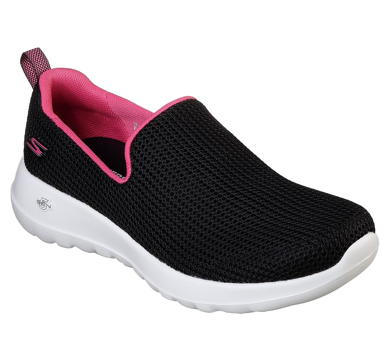 Skechers Black/Hot Pink Go Walk Joy Centerpiece Womens Slip On Shoes ...