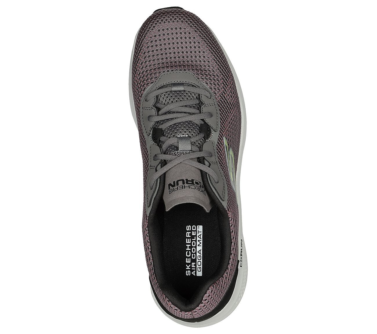 GO RUN ELEVATE, CHARCOAL/BLACK Footwear Top View