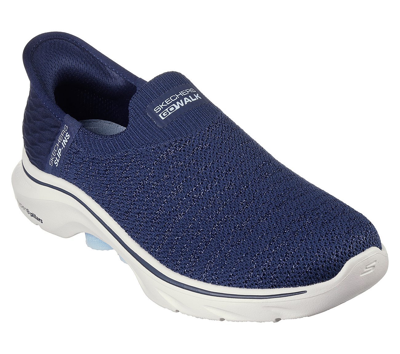 SKECHERS SLIP-INS: GO WALK 7 - SPRINGTIME, NNNAVY Footwear Top View