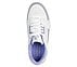 UNO COURT - COURTED STYLE, WHITE/LAVENDER Footwear Top View