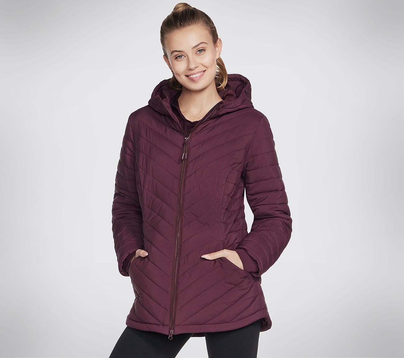 GOSHIELD EVERYDAY PARKA, PURPLE Apparels Lateral View