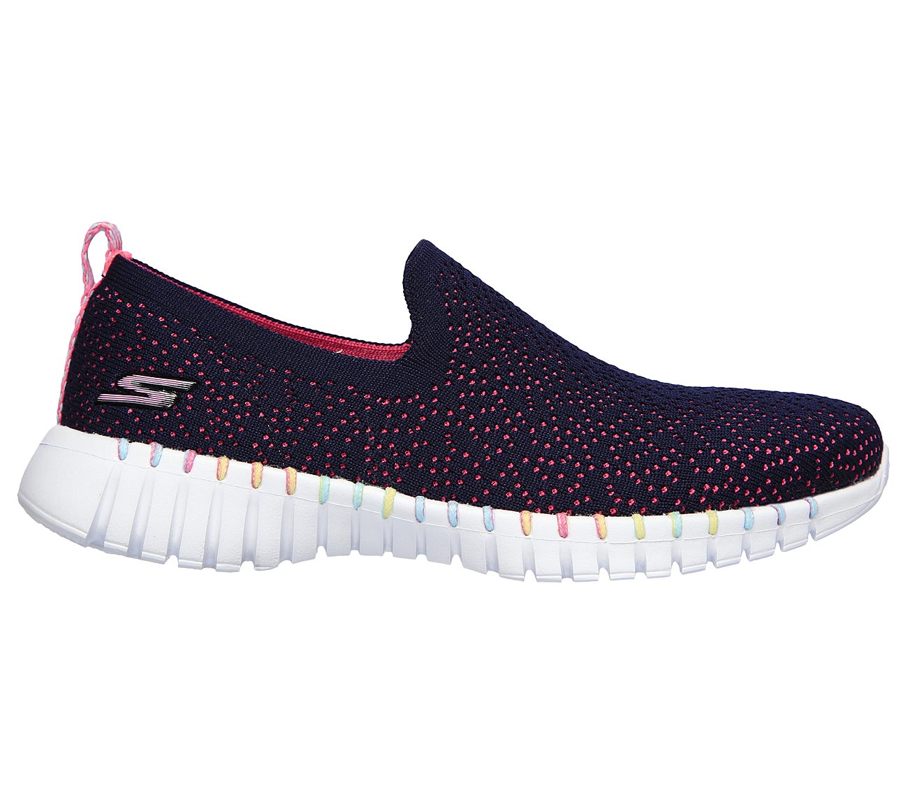 GO WALK SMART - GLORY, NAVY/HOT PINK Footwear Right View