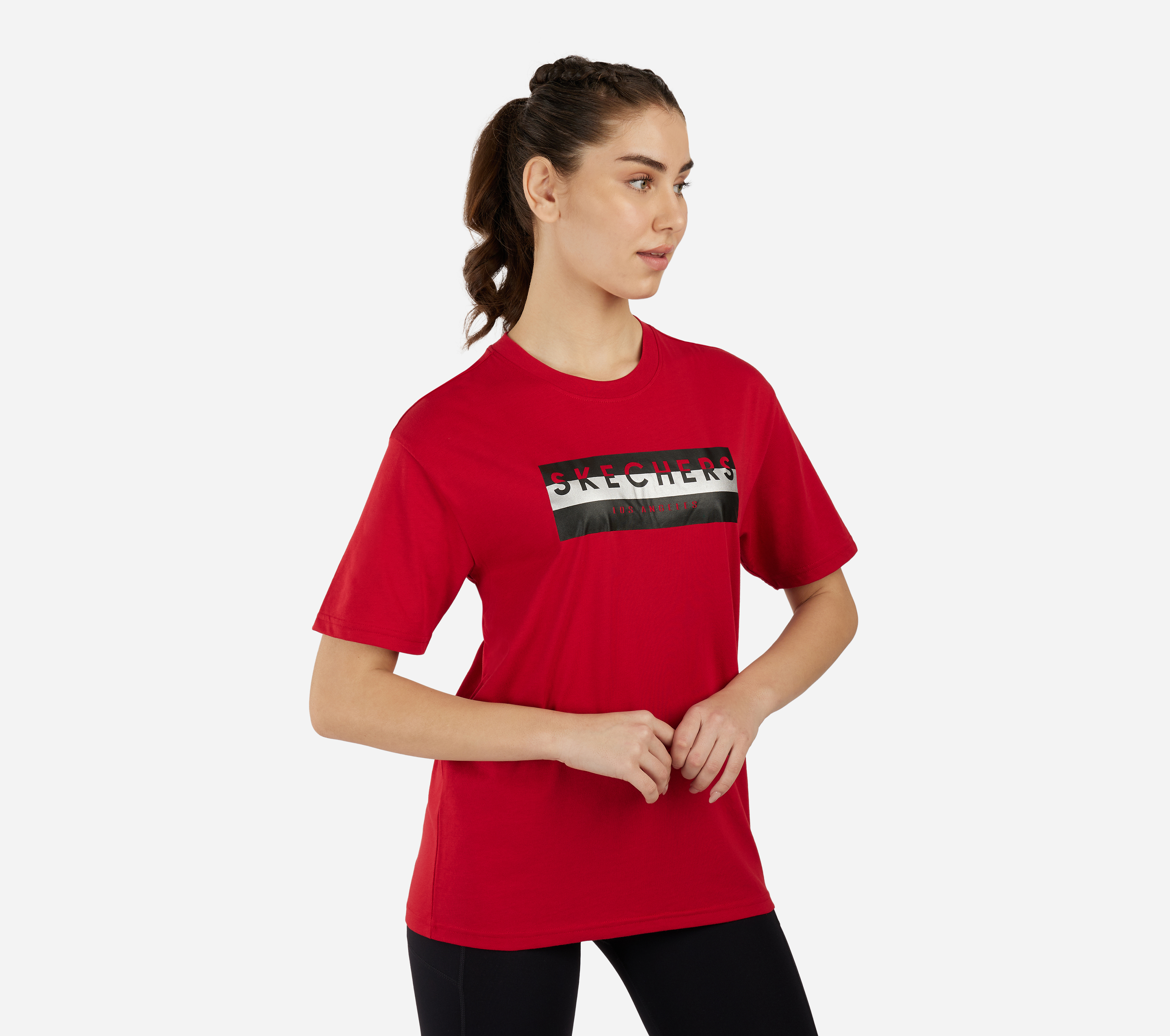 TRIPLE BAR EVERYBODY T-SHIRT, RED Apparels Top View