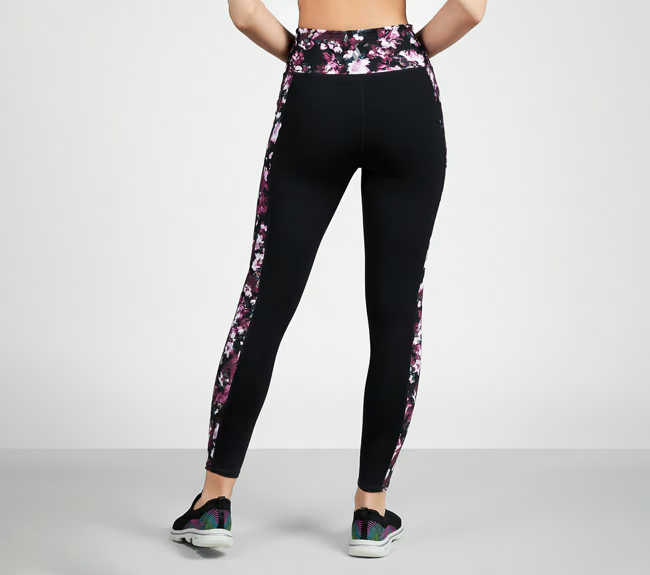 MISTY FLORAL HW FL LEGGING, BLACK/MAUVE Apparel Left View