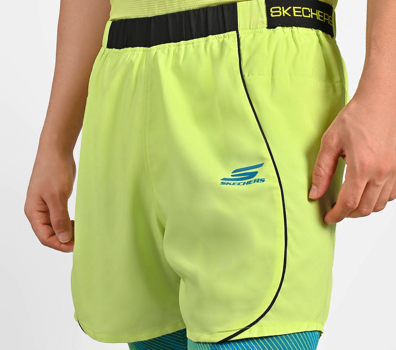 SKECHERS PICKLEBALL LOGO SHORTS, LIME Apparel Right View